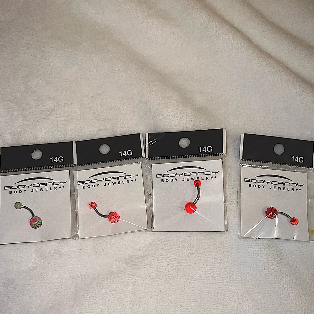 New. Body Candy - Belly Rings (14G) Bundle
